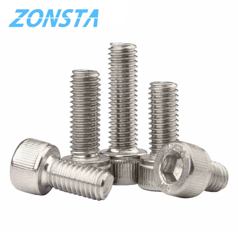 Hexagon Hex Socket Head Screw M3 M4 M5 M6 M8 M1.4 M1.6 M2 M2.5 A2 304 Stainless Steel Cap Allen Head Blot Grade 12.9 Black DIN912 hexagon socket head screw
