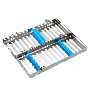 

5Pcs Dental Sterilization Box Autoclave Cassette Tray Box Rack Rubber Linker Instrument Clinic Dental Disinfection Holder