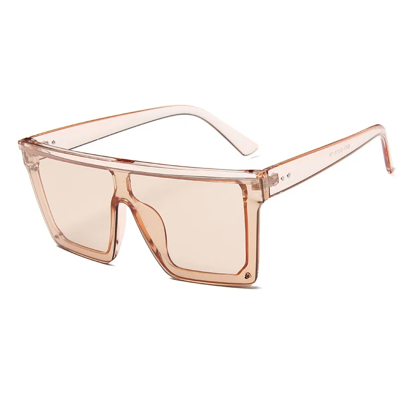  - SHAUNA Flat Top Classic Square Sunglasses Woman Brand Designer Purple Mirror Coating Shades UV400
