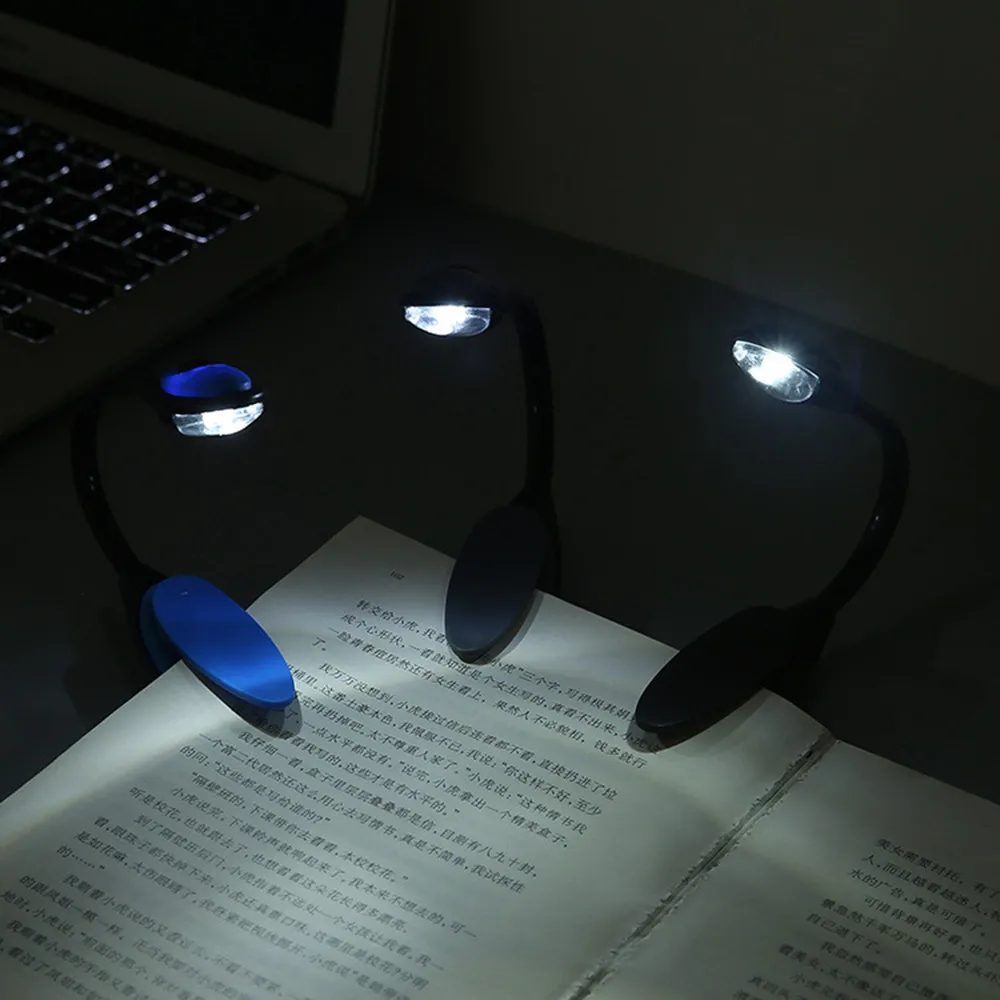 Fine Convenient Portable Travel Book Reading Light Lamp Mini LED Clip Booklight Mini reading lamp creative LED night light New