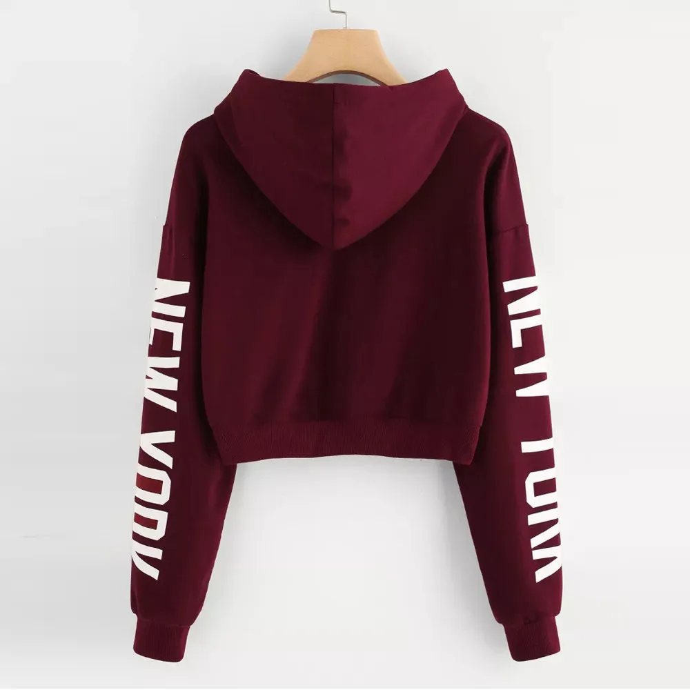 JAYCOSIN Fashion Autumn Women Casual Letter Print Sweatshirt Long Sleeve Unique Slim Quality Chic Comfortable Pullover