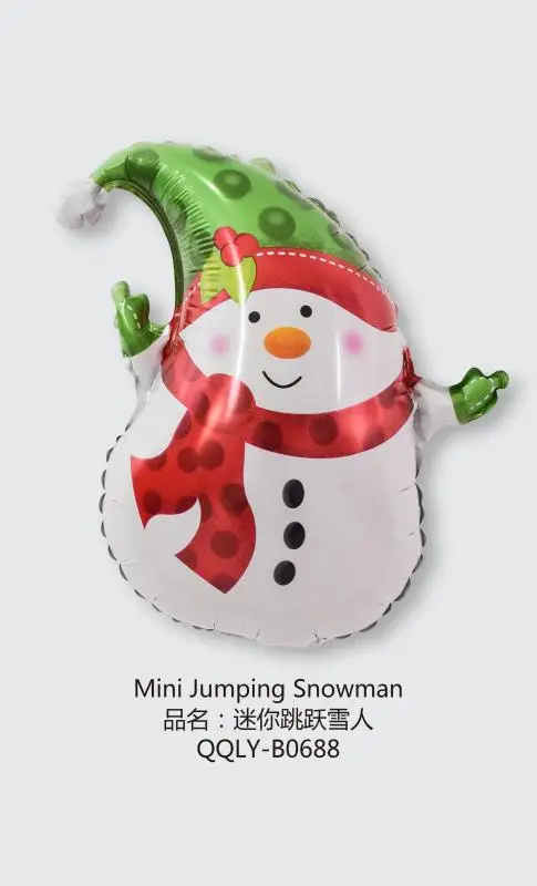 mini size 1 шт., 1 шт., фольгированные воздушные шары мини размера на Рождество, день рождения, Снеговик колокольчики, Санта Клаус, рождественские украшения, вечерние шары - Цвет: mini size