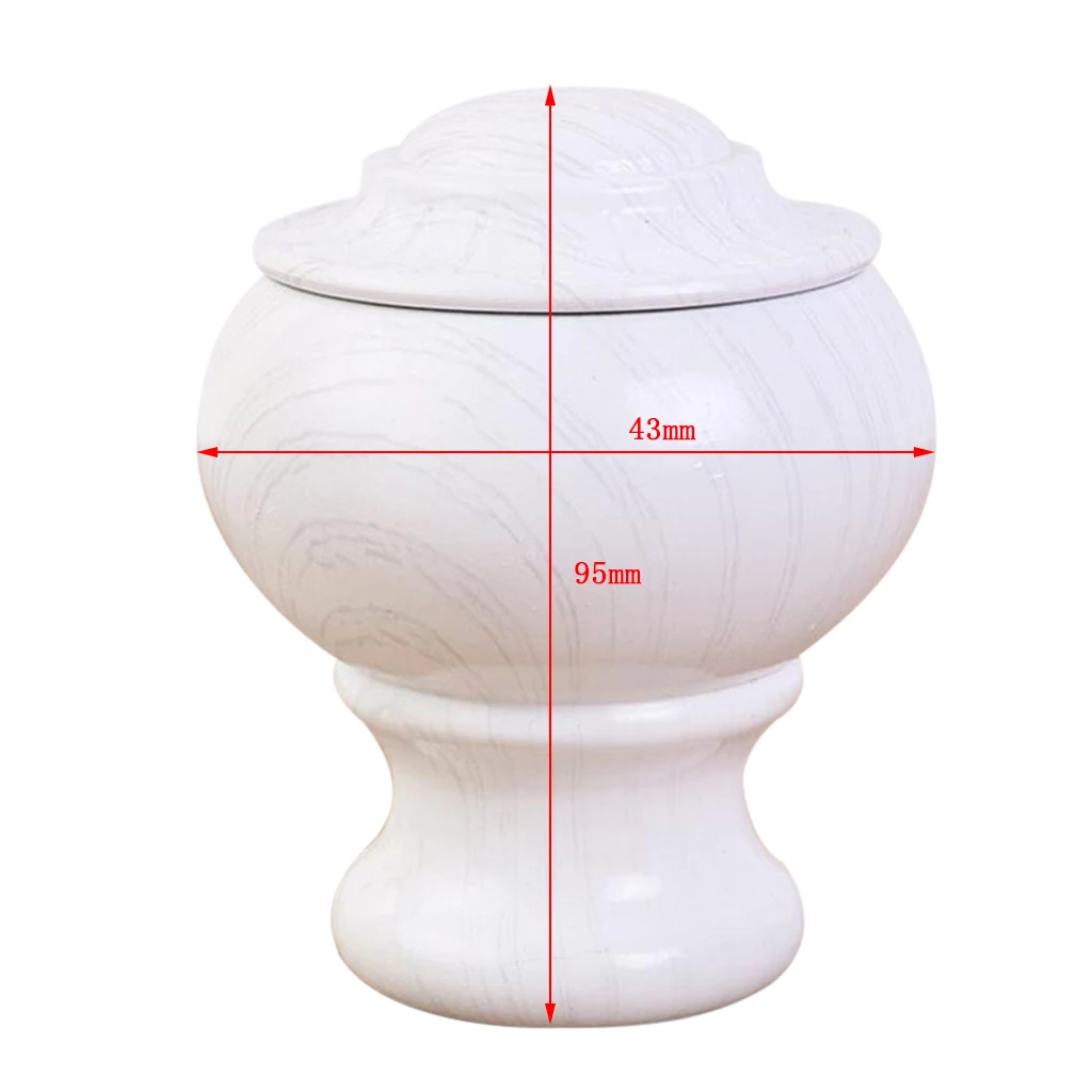 28mm 4pcs PVC Decorative Curtain Pole/ Rod  Ends Finals Window Curtain Finals Curtain Pole Head Drapery Pole Ends