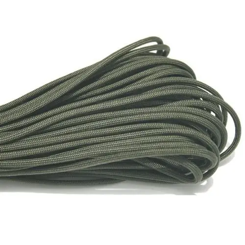 Army Green 9,1 м 30ft 550lb парашютный шнур с 7 ключевого веревка 4 мм диаметр для кемпинга Пеший Туризм на открытом воздухе дома вязаный сплошной цвет - Цвет: Army Green