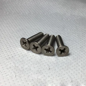 

5pcs M2 titanium phillips flat head screw countersunk heads screws cross machine bolt TA2 pure Ti fastener 3mm-10mm length