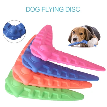 

4 Colors Dog Curved TPR Flying Discs Bite Pet Training Dog Toys Competition Boomerang Child Toys Outdoors Sports Dog Toys