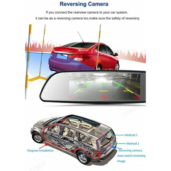 

Recorder Car DVR Wide-angle lens Camera Rear Mirror Interior Auto HD 7 inch