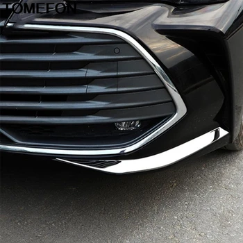 

TOMEFON For Toyota Avalon XX50 2019 2020 Front Bumper Corner Strip Protective Cover Trim Exterior Accessories Stainless Steel