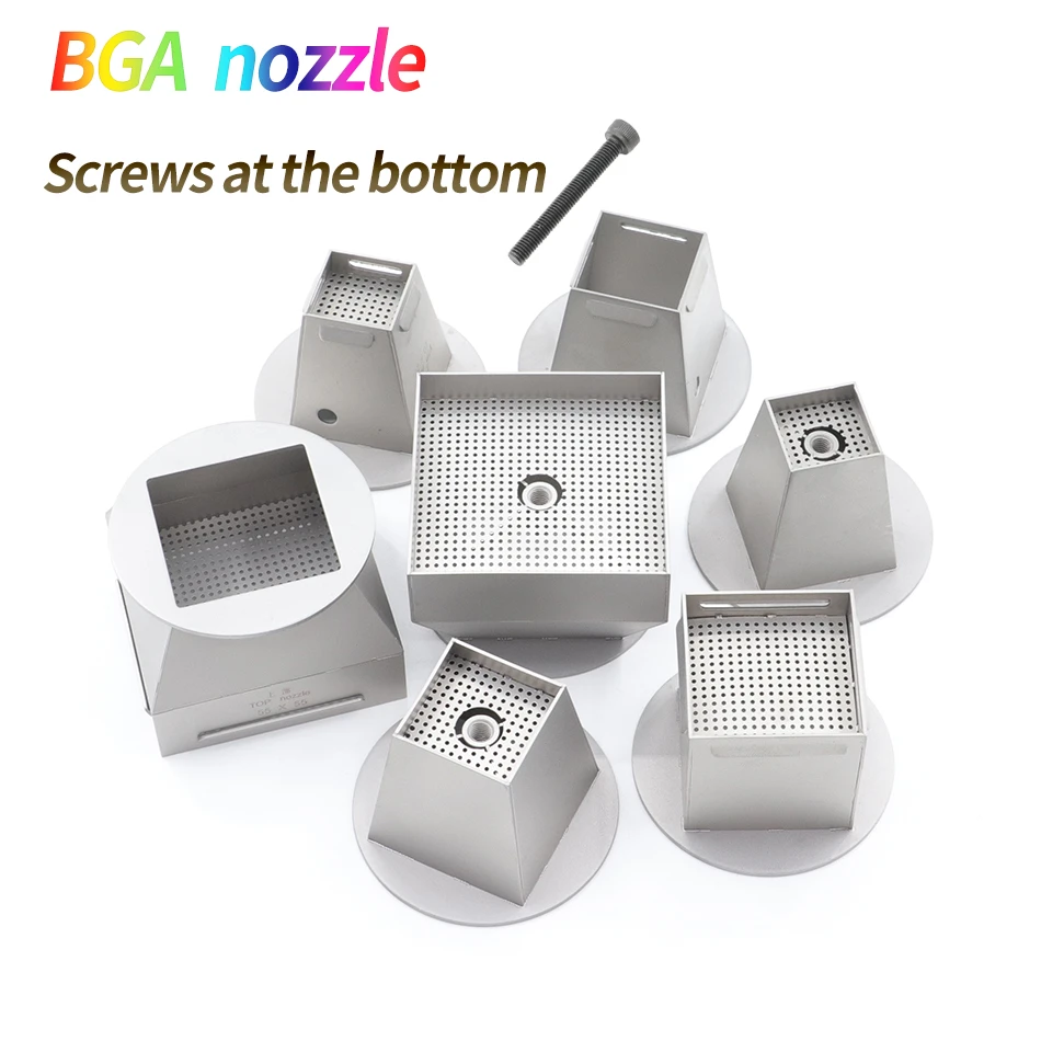 BGA nozzle Rework station hot air hood Applicable to Scoutle Seamark-ZM brand rework station ZM-R5860/5830/6000, HR6000 stainless steel electrode