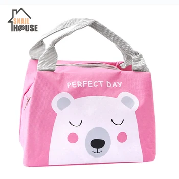 

Snailhouse New Portable Cartoon Lunch Box Printing Bag Outdoor Convenient Picnic Insulated Bag Thickened Student Rice Bags Pouch