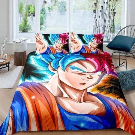 Popular Japan DRAGON BALLZ 3d Bedding Set Dragon Ball Super Son Goku Cartoon Duvet Cover Sets Pillow Case Comforter Cover Sets
