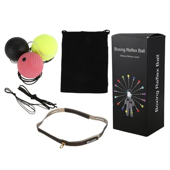 

Boxing Reflex Ball, 3 Difficulty Level Boxing Fight Ball with Headband, Perfect for Reaction, Hand Eye Coordination Training
