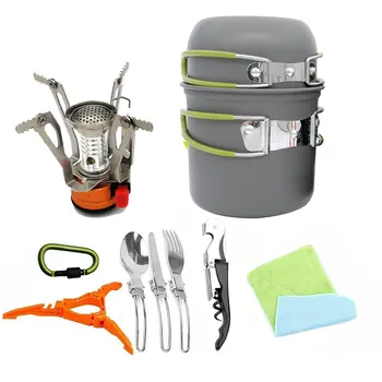 

Outdoor camping pot for 1-2 people Foldable Anti-slip Support Arms environmental protection portable ultra light pot 1 pcs