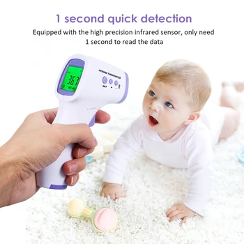 

Non-contact IR Infrared Sensor Forehead Body Object Thermometer LCD Display Temperature Measurement Meter for Baby Kids Adult