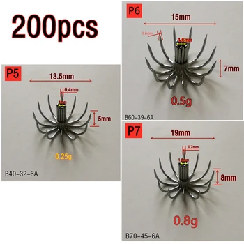 

P5 P6 P7 200pcs Stainless steel small squid hooks Umbrella mini tool fishing Spain fish bait lure artisan accessories Jig pesca