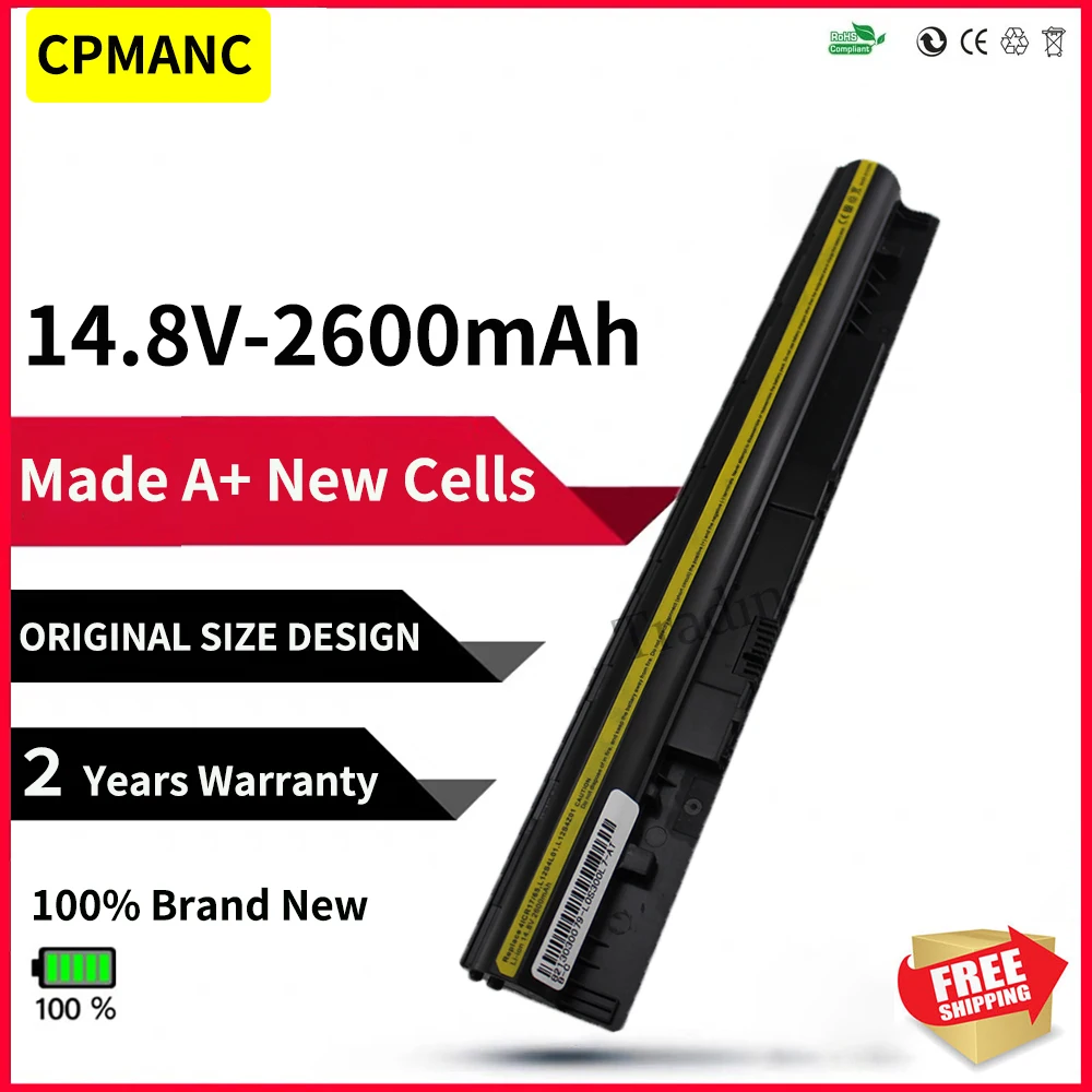 Новый аккумулятор с 4 ячейками для Lenovo IdeaPad S300 S310 S400 S400u S405 S410 S415 Series L12S4Z01 L12S4L01 4ICR17/65