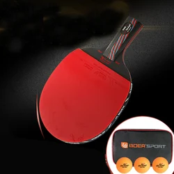 1 Set S6 Nanoscale Carbon Fiber Table Tennis Bat Racket Long Short Handle Ping Pong Paddle Racket Pimples In