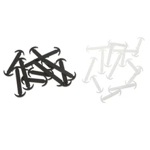 2 комплекта эластичных шнурки без завязок для детей и взрослых, фигурные обувные шнурки для шнуровки-черный и белый-28 штук в разной длине