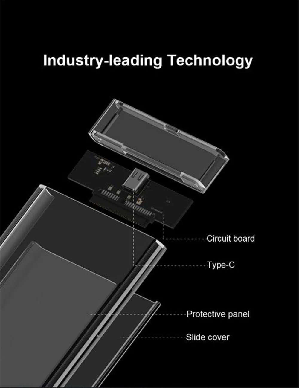2," USB 3,0 SATA Hd коробка HDD жесткий диск Внешний корпус HDD прозрачный корпус инструмент бесплатно 5 Гбит/с Поддержка 2 ТБ UASP протокол