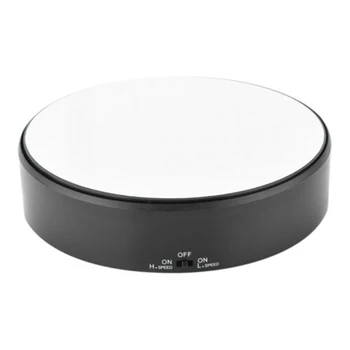 

360 Degree Electric Rotary Display Stand Adjustable Rotating Speed Turntable Cosmetic Jewelry Watch Mirror Surface Show Holder