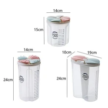 Новые здоровые контейнеры злаковое зерно сухая Емкость для хранения пищи прозрачная крышка Пластиковый корпус