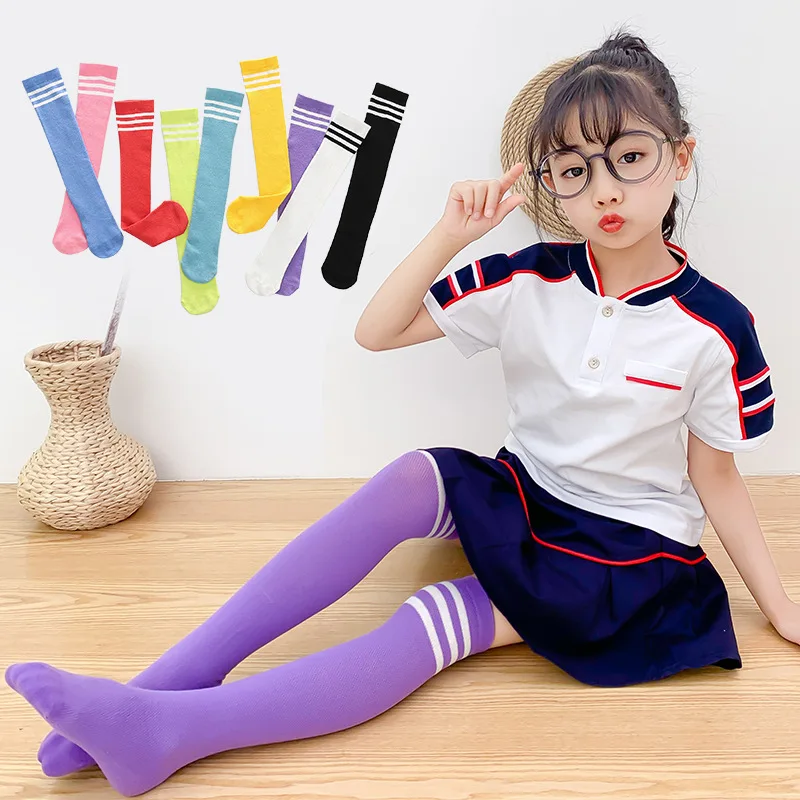 Knee Socks Summer Children Baby Socks Long Children Kids Knee Socks Stripe Tube Socks