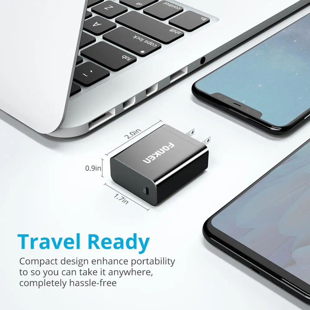 FONKEN USB C PD зарядное устройство 30 Вт Тип адаптер питания быстрая зарядка 4 0 Быстрая