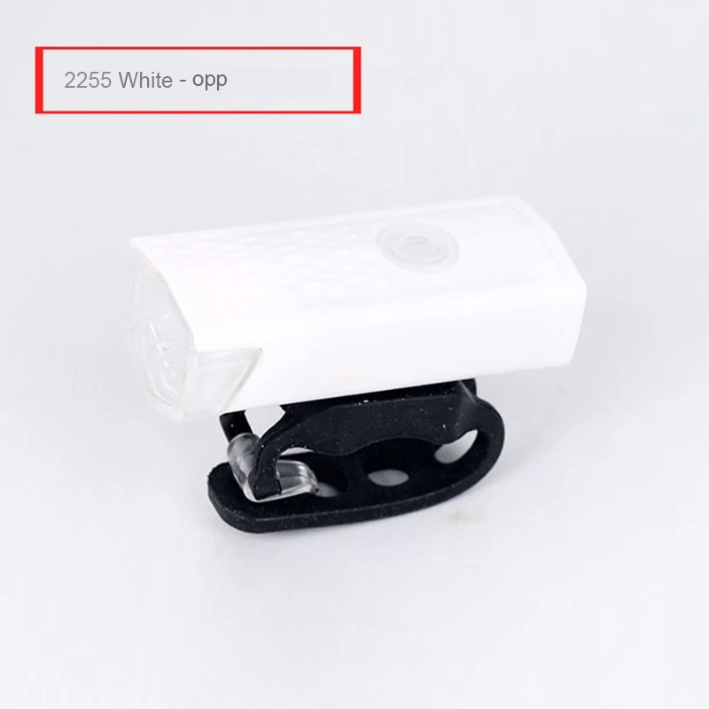 white OPP Велосипедный светильник, перезаряжаемый через USB, супер яркий светильник, велосипедный передний светильник, велосипедный головной светильник, водонепроницаемый светодиодный велосипедный головной светильник - Цвет: white OPP