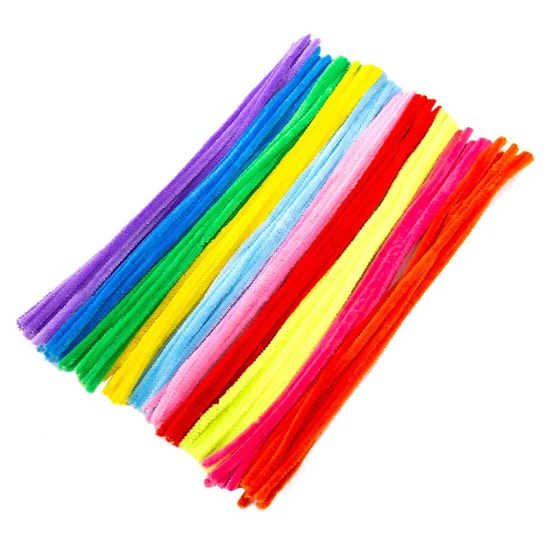 100pcs 30cm Chenille Stems Pipe Cleaners Kids Educational Toy DIY Craft Supplies