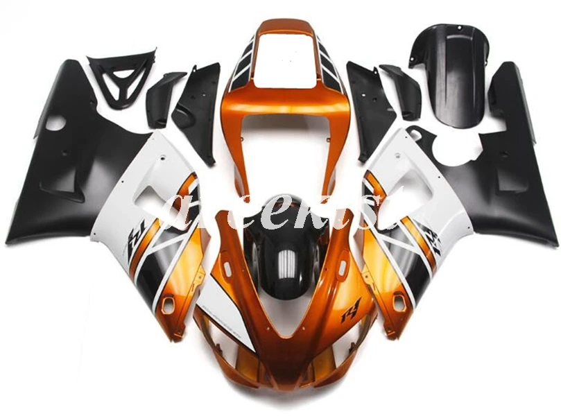 

4Gifts New ABS Full Fairing kit fit for YAMAHA YZF - R1 1998 1999 YZF R1 98 99 YZF1000 Custom gold