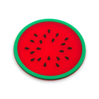 Watermelon Горячая подстаканник в форме фруктов силиконовая подставка под кружку Нескользящая изоляционная подстилка подстаканник стол подстилки стол кухонные аксессуары - Цвет: Watermelon