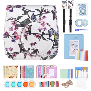 

13 in 1 Kit Camera Bag for Fujifilm Instax Mini 8 Mini 9 Camera Bag Case w/Strap Sticker Lens Filter Photo Frame Album Sticker