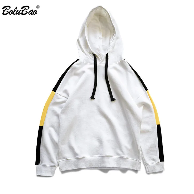 

BOLUBAO Autumn New Men Hoodies Fashion Brand Men's Solid Color Splice Hooded Sweatshirts Male Casual Slim Fit Hoodie Tops
