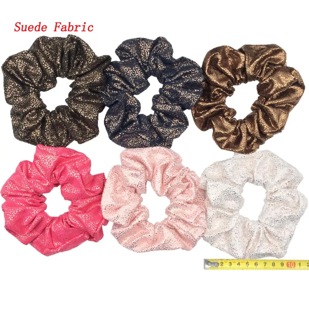 PJ045-6PCS 6 шт./партия, бархатные эластичные резинки для волос, резинки для волос для девочек, не складываются, леопардовые женские блестящие шифоновые Цветочные резинки - Цвет: PJ045-6PCS