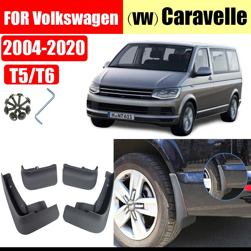 Paraspruzzi Per Vw Caravelle T5 T6 Mudflap Splash Guard Parafanghi Caravelle Parafanghi Parafango Accessori Auto Anteriore Posteriore 4 Pcs