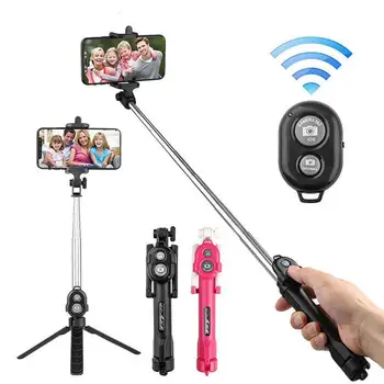 

Tripod Monopod Selfie Stick Bluetooth With Button Selfie Stick For Android OS For Iphone 6 7 8 Plus IOS