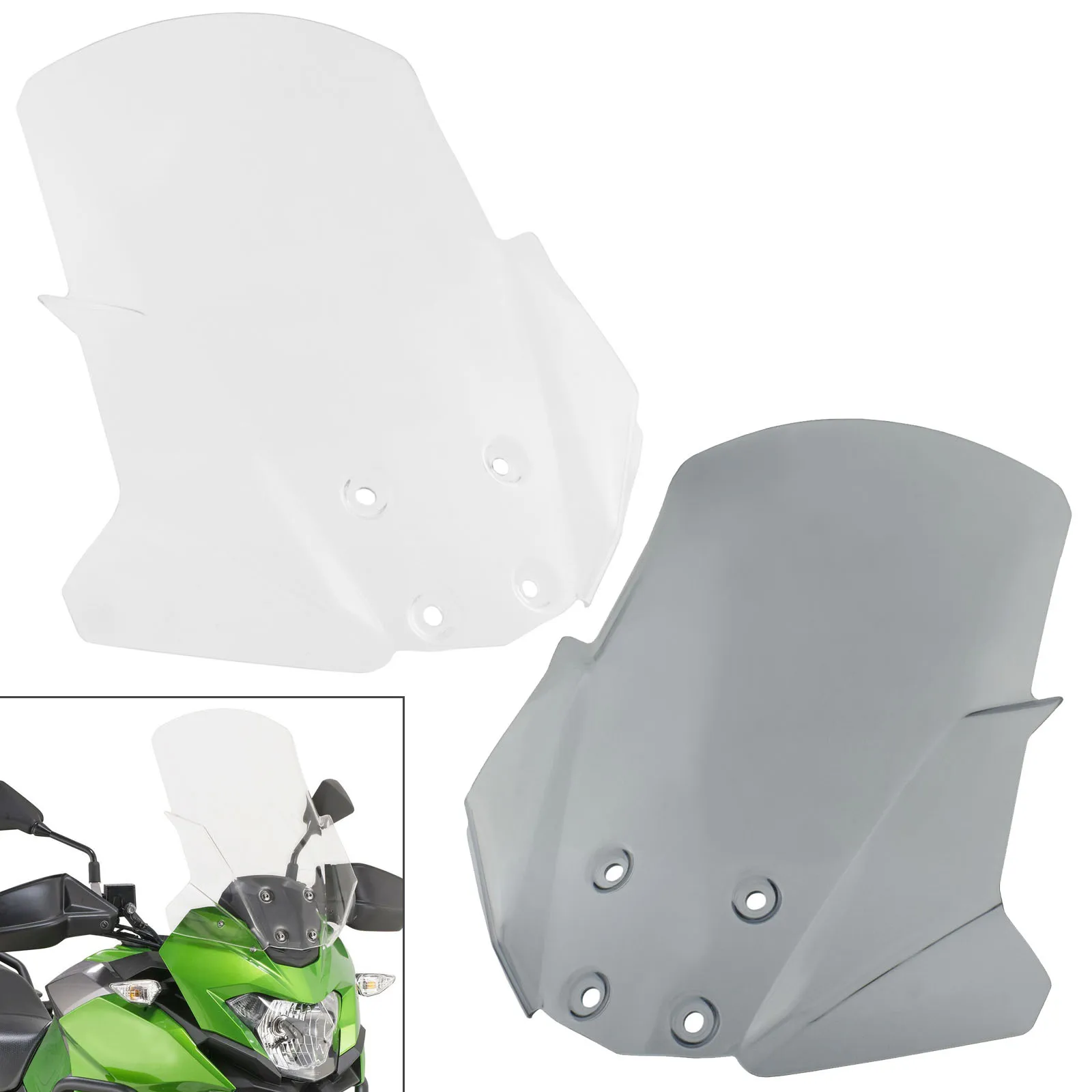 Экран ветрового стекла для KAWASAKI Versys X KLE 300 X300 KLE300 2017 2018 2019 2020|Козырьки от ветра и