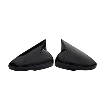 

Car ABS Ox Horn Side Rear View Mirror Cover Trim for Ford Focus 2019-2020 Black