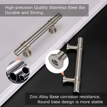 Goldenwarm Cabinet Handles Brushed Nickel Drawer Pulls T Bar Furniture Handle Modern Kitchen Hardware Cupboard Door Knobs