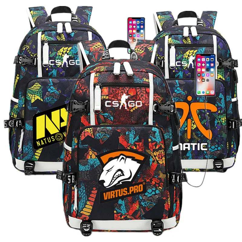 ^*Best Offers Популярный рюкзак CSGO Natus Vincere с usb-портом, рюкзак со змеиным узором, школьная сумка для подростков, дорожная сумка для ноутбука, 2020 ^*Best Offers Популярный рюкзак CSGO Natus Vincere с usb-портом, рюкзак со змеиным узором, школьная сумка для подростков, дорожная сумка для ноутбука, 2020