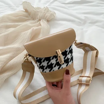 

French Non-Mainstream Bag Women's Fashion All-match Mini Bag Messenger Bag Broadband One-Shoulder Bucket Bag