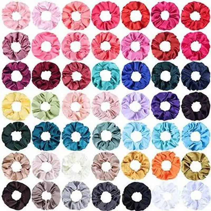

27 Color Soft Chiffon Velvet Hair Scrunchie for Women Girls Elastic Hair Band Hair Accessories Rope Ponytail Holder Headdress