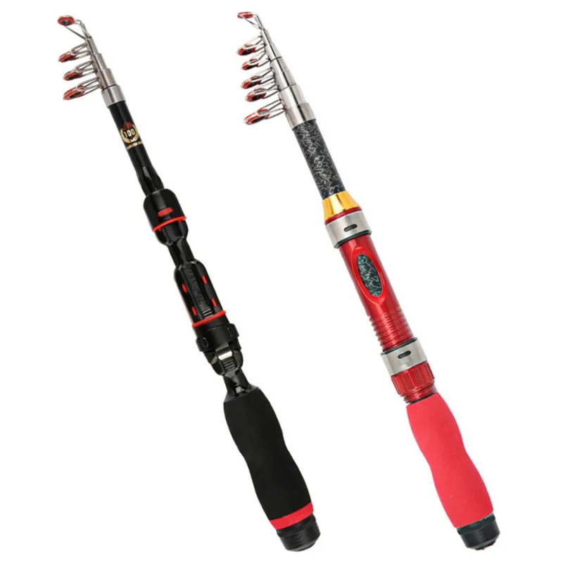 

Portable 1.0m-2.1m Mini Telescopic Fishing Rod Spinning Carbon Fish Hand Fish Tools Sea Rods Fishing Pole