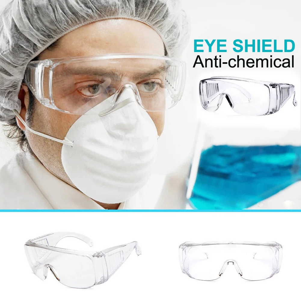 

Work Safety Protective Glasses Wind Dust Proof Sandproof Transparent Safety Goggles For Chemical Research Cycling Riding