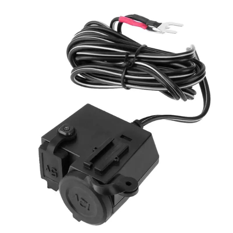 Промо-акция! Водонепроницаемый 5 в USB розетка зарядное устройство для мотоцикла мотоцикл 12 в прикуриватель для Honda Suzuki Yamaha