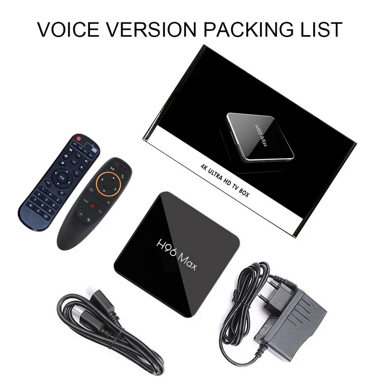 ТВ-приставка Android 8,1 2 ГБ/4 ГБ DDR4 Ram 16 Гб/32 ГБ/64 Гб rom H96 Max X2 4K Smart tv Box