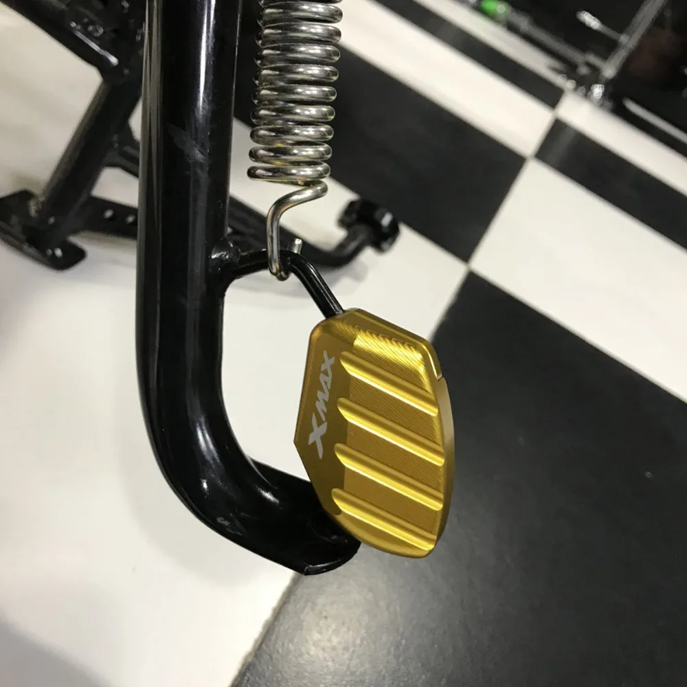 X-MAX Sidestand колодки для Yamaha XMAX 300 125 250 Мотоцикл с ЧПУ боковые подставки стенд расширение наколенник с пластиной