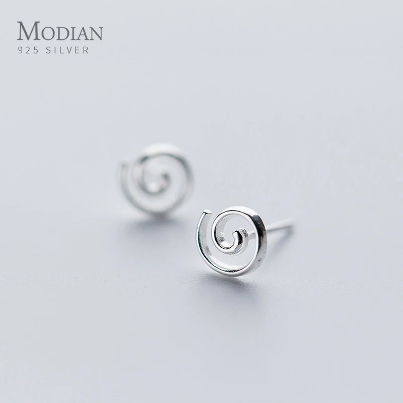 Modian новая распродажа чистое серебро 925 пробы круглые шпильки геометрической формы серьги для женщин серебро Мода S925 ювелирные изделия подарок