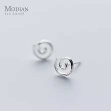 Modian новая распродажа чистое серебро 925 пробы круглые шпильки геометрической формы серьги для женщин серебро Мода S925 ювелирные изделия подарок