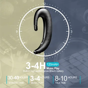 

Bluetooth Wireless Headphones with Microphone Non in Ear Small Noise Cancelling Earbuds for IPhone and Android Smart Phones